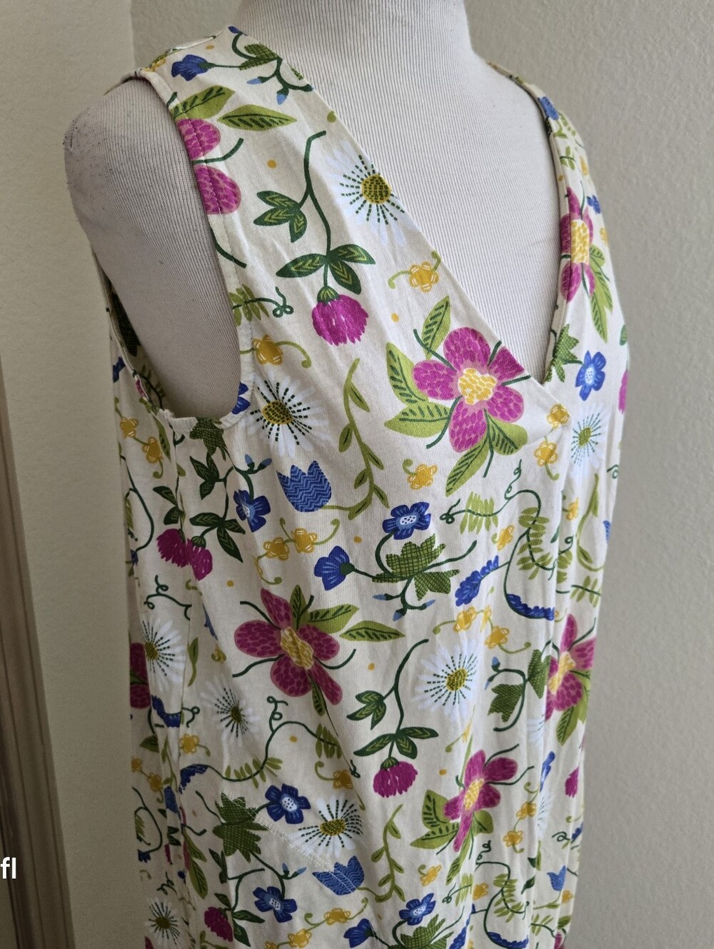 Gudrun Sjoden Organic Cotton Sleeveless floral midi dress M scandi - Picture 2 of 7